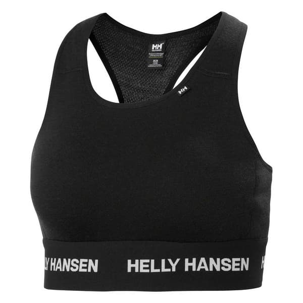 Helly Hansen Lifa Merino Mid Sport-bh Med Medium Stöd Svart XS Kvinna