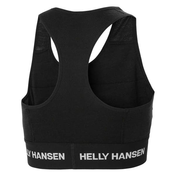Helly Hansen Lifa Merino Mid Sport-bh Med Medium Stöd Svart XS Kvinna