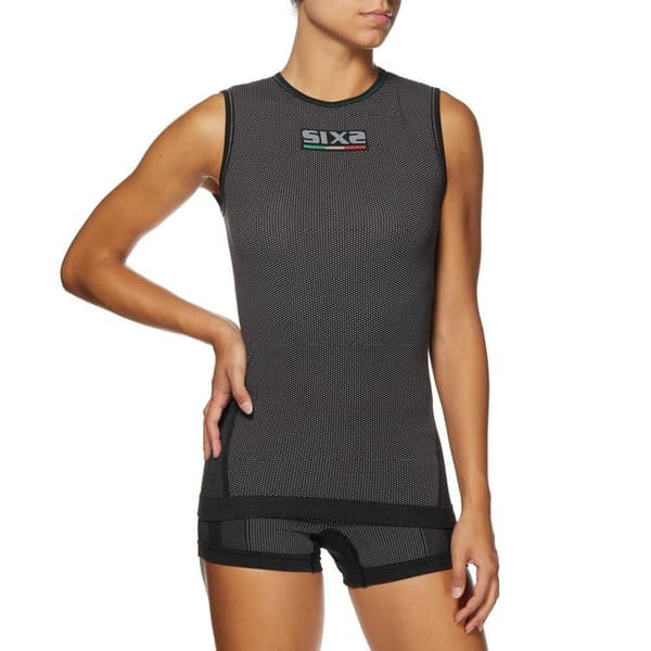 Sixs Sml Breezytouch Ärmlös Baslager Svart 3XL-4XL Man