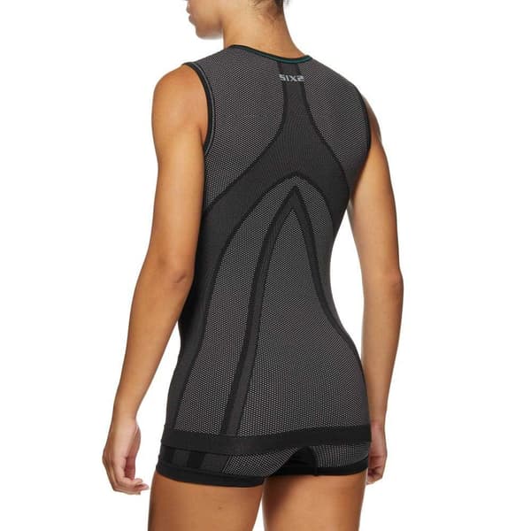 Sixs Sml Breezytouch Ärmlös Baslager Svart 3XL-4XL Man