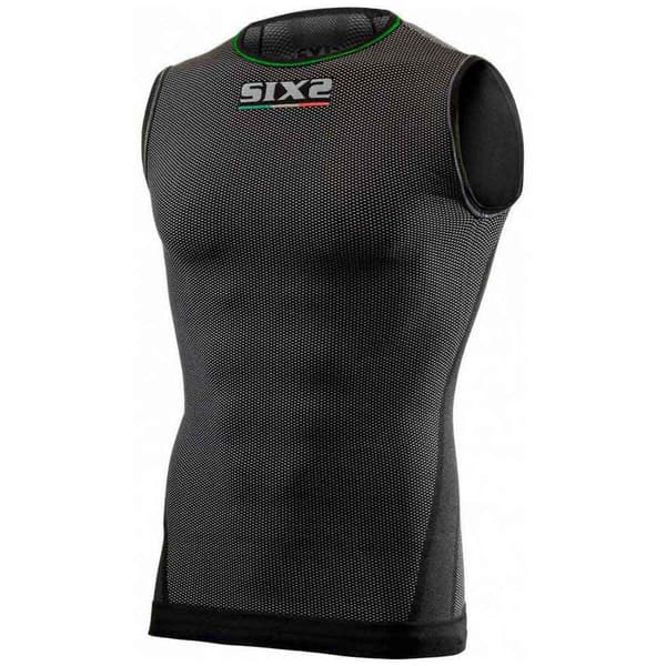Sixs Sml Breezytouch Ärmlös Baslager Svart 3XL-4XL Man