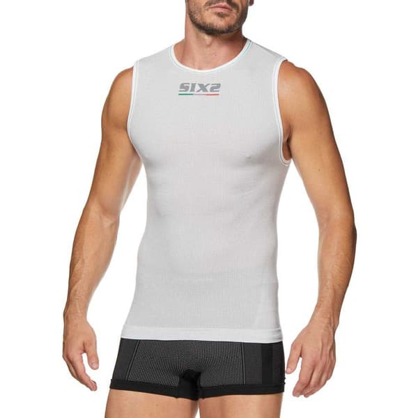 Sixs Sml Breezytouch Ärmlös Baslager Vit 3XL-4XL Man