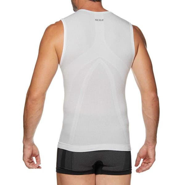 Sixs Sml Breezytouch Ärmlös Baslager Vit 3XL-4XL Man