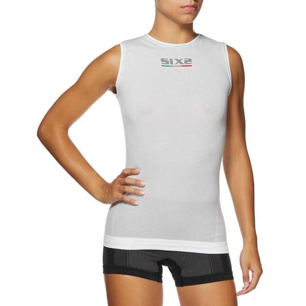 Sixs Sml Breezytouch Ärmlös Baslager Vit 3XL-4XL Man