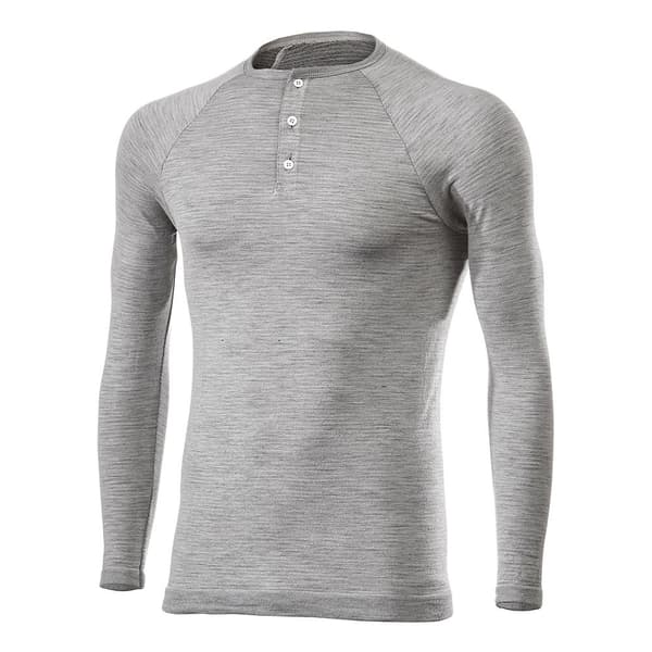 Sixs Serafino Merinos Pitkähihainen Aluspaita Harmaa L-XL Mies