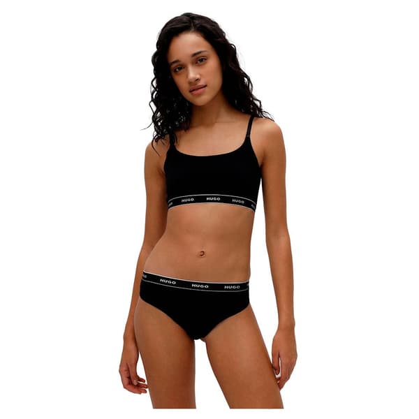 Hugo Stripe Tanga 3 Enheder Sort XL Kvinde