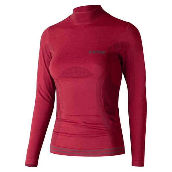 Lenz Merino 6.0 Turtle Neck Langærmet Baselayer Rød S Kvinde