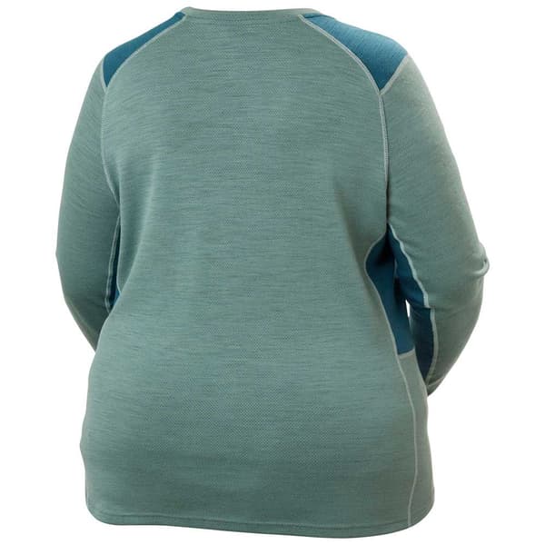 Helly Hansen Lifa Merino Midweight Plus Langærmet Baselayer Grøn 1X Kvinde