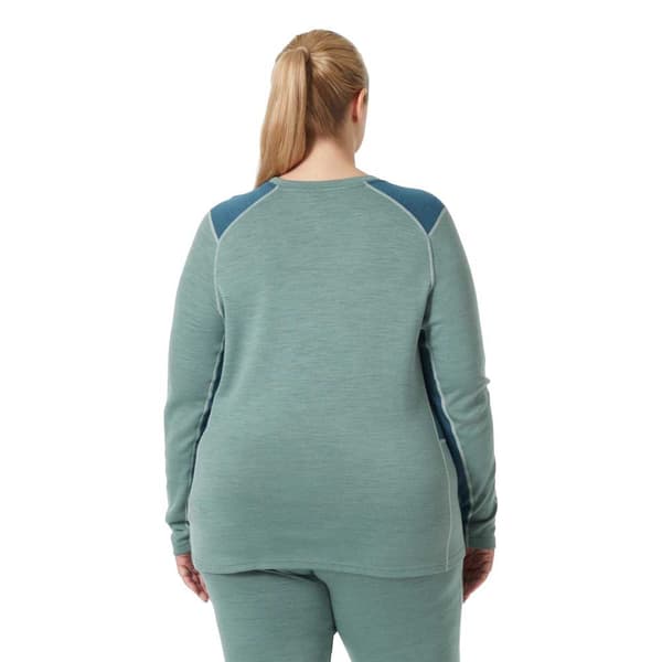 Helly Hansen Lifa Merino Midweight Plus Langærmet Baselayer Grøn 1X Kvinde
