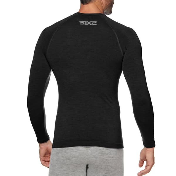Sixs Ts2 Merinos Pitkähihainen Aluspaita Musta 2XL-3XL Mies