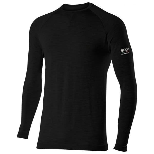 Sixs Ts2 Merinos Pitkähihainen Aluspaita Musta 2XL-3XL Mies