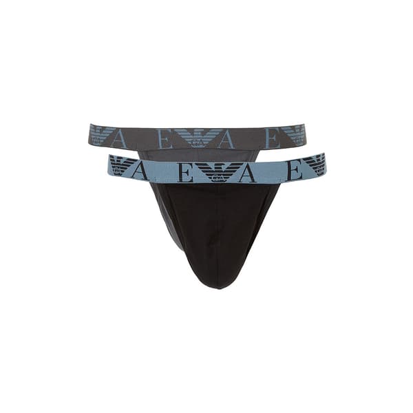 Emporio Armani 111932_4f715 Tanga Sort,Grå XL Mand