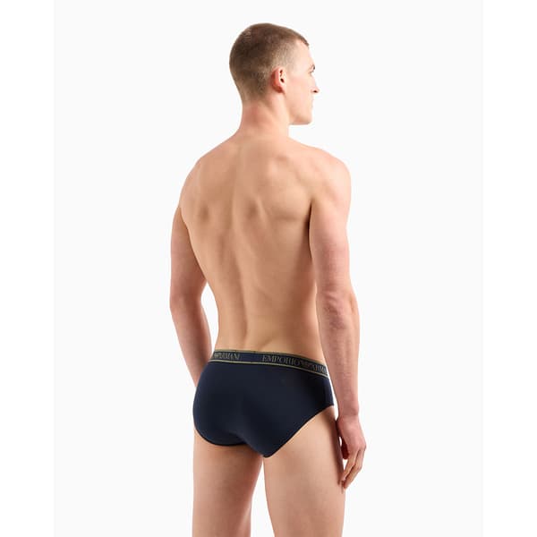Emporio Armani 112132_4f717 Briefs 3 Enheder Grøn,Blå L Mand