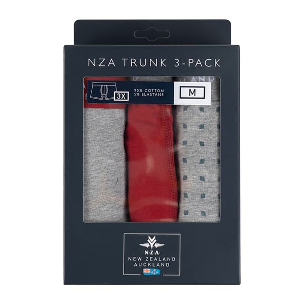 Nza New Zealand Marcus Boxers 3 Enheder Rød,Grå M Mand