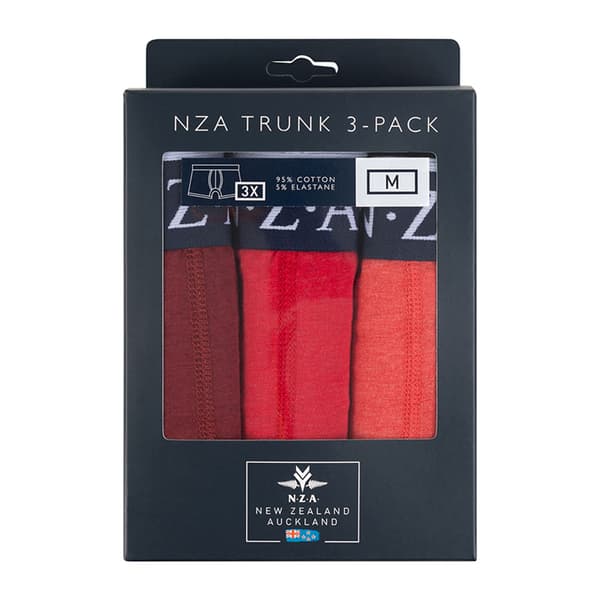 Nza New Zealand Lukas Boxers 3 Enheter Röd 3XL Man
