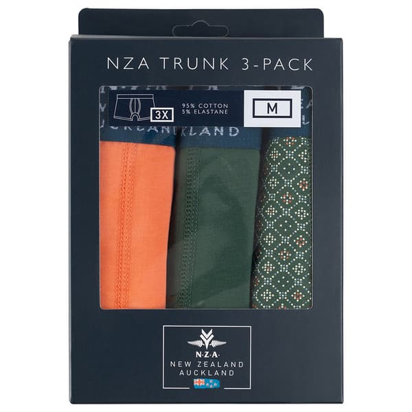 Nza New Zealand Caden Boxers 3 Enheter Grönt,Orange 3XL Man