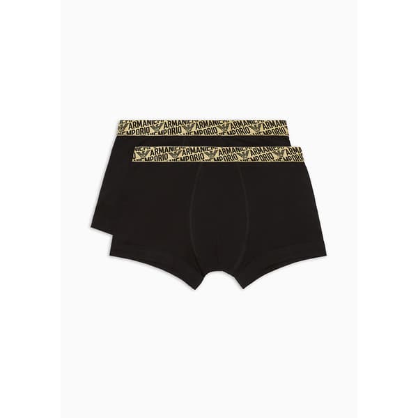 Emporio Armani 111210-4f598 Boxers 2 Enheter Svart S Man