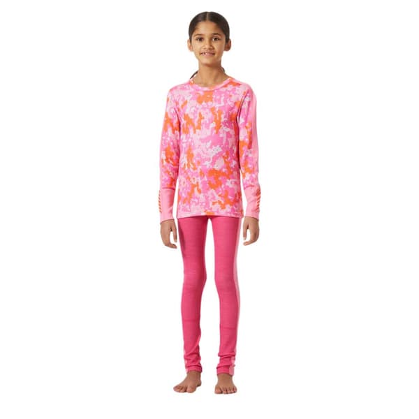 Helly Hansen Graphic Lifa Merino Youth Basislagssæt Rosa 14 Years Dreng