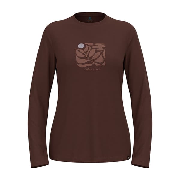 Odlo Merino 200 Nature Langærmet Baselayer Brun S Kvinde