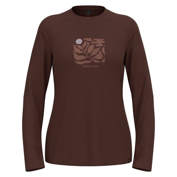 Odlo Merino 200 Nature Langærmet Baselayer Brun S Kvinde