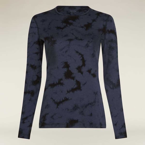 Icebreaker Merino 200 Oasis Cloud Dye Pitkähihainen Aluspaita Harmaa M Nainen