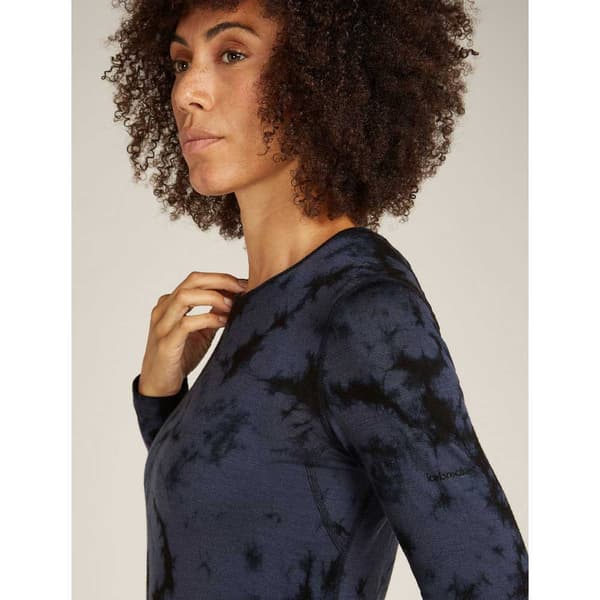 Icebreaker Merino 200 Oasis Cloud Dye Pitkähihainen Aluspaita Harmaa M Nainen