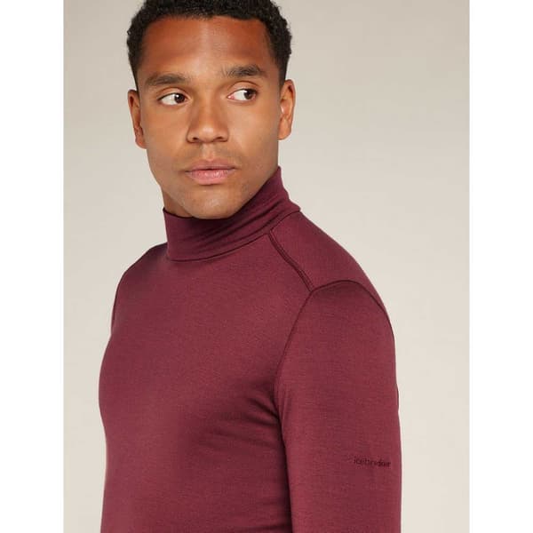 Icebreaker Merino 260 Tech Turtleneck Langærmet Baselayer Rød M Mand