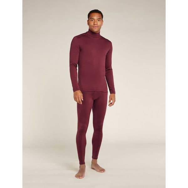 Icebreaker Merino 260 Tech Turtleneck Langærmet Baselayer Rød M Mand
