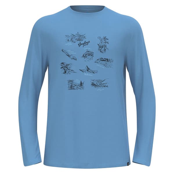 Odlo Merino 200 Tourist Pitkähihainen Aluspaita Sininen XL Mies