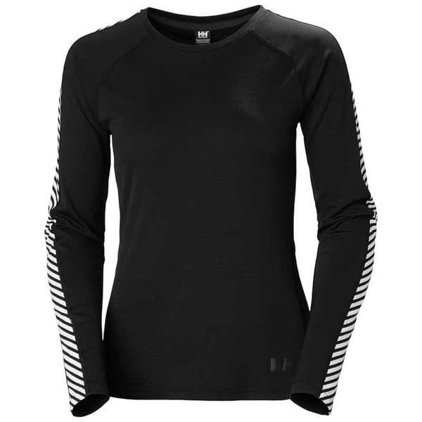 Helly Hansen Lifa Active Stripe Crew Langærmet Baselayer Sort XS Kvinde