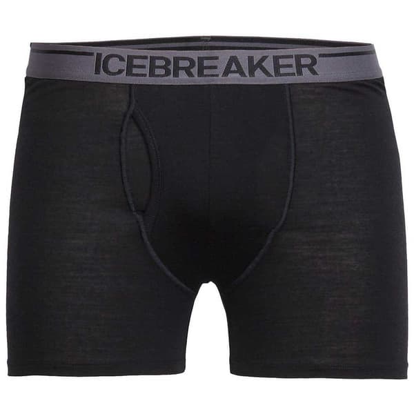 Icebreaker Anatomica Fly Boxers Svart S Man