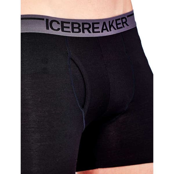 Icebreaker Anatomica Fly Boxers Svart S Man