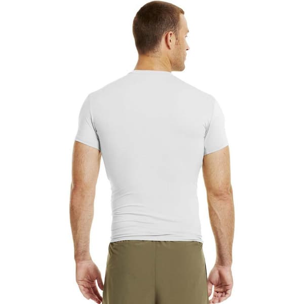 Under Armour Tactical Heat Gear Compression Kortærmet Baselayer Hvid L Mand