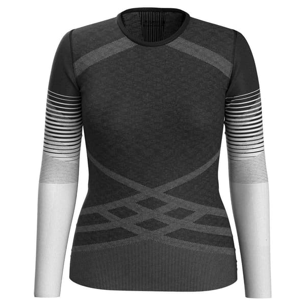Smartwool Intraknit Thermal Merino 200 Pattern Crew Långärmad Baslager Svart L Man