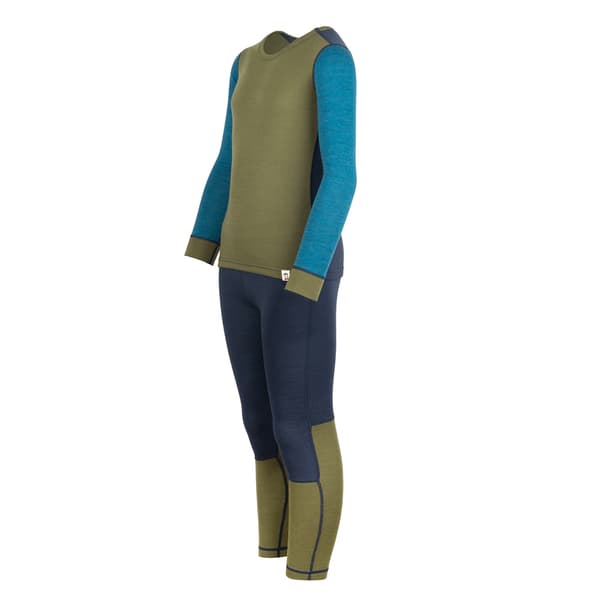 Trollkids Merino Ii Baslager Set Grönt,Blå 92 cm Pojke