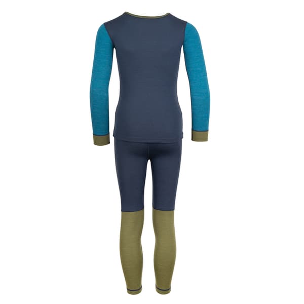 Trollkids Merino Ii Baslager Set Grönt,Blå 92 cm Pojke