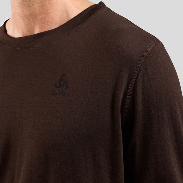 Odlo Merino 160 Langærmet Baselayer Brun S Mand