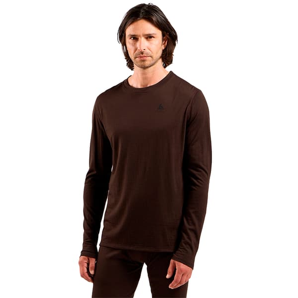 Odlo Merino 160 Langærmet Baselayer Brun S Mand