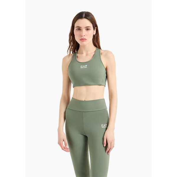 Ea7 Emporio Armani 6dth59-tjklz Sport-bh Grøn M Kvinde