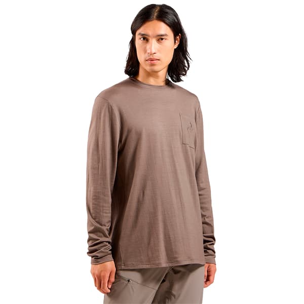 Odlo Merino 200 Pocket Långärmad Baslager Brun L Man