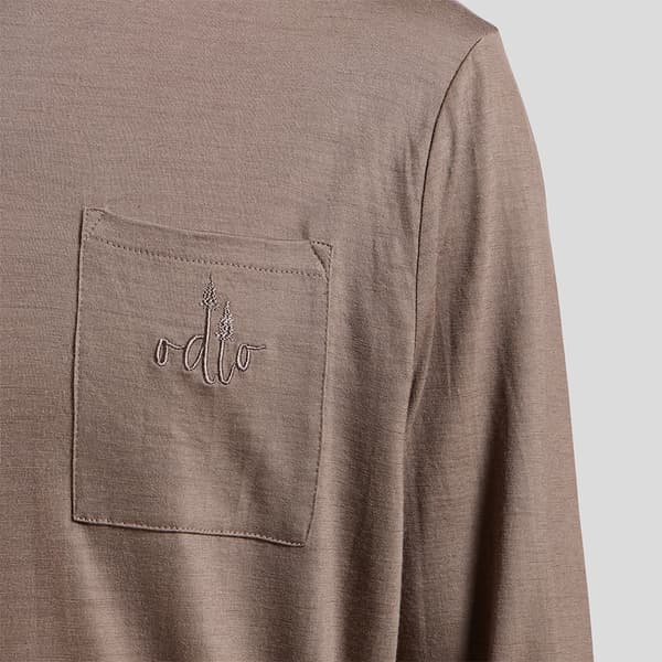 Odlo Merino 200 Pocket Langærmet Baselayer Brun XL Mand