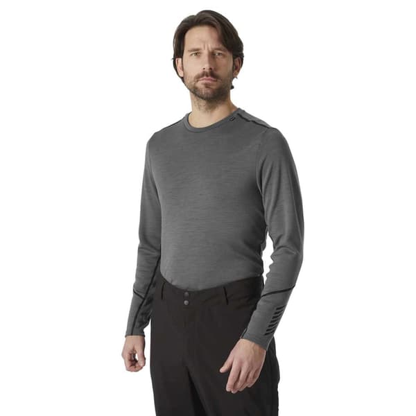 Helly Hansen Lifa Merino Midweight Crew Langærmet Baselayer Grå 2XL Mand
