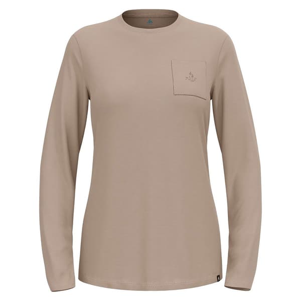 Odlo Merino 200 Pocket Långärmad Baslager Beige L Kvinna