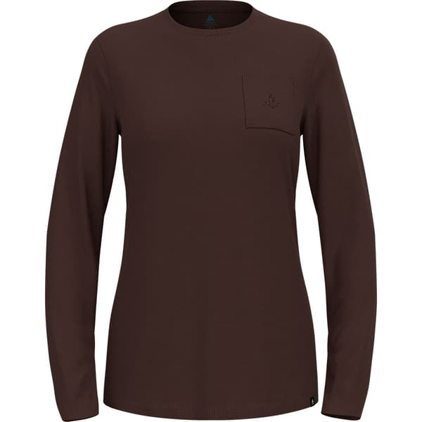 Odlo Merino 200 Pocket Langærmet Baselayer Brun XL Kvinde