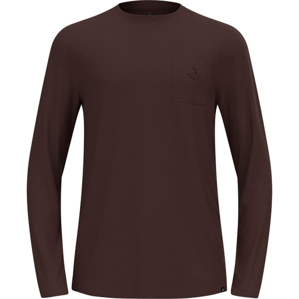 Odlo Merino 200 Pocket Långärmad Baslager Brun S Man