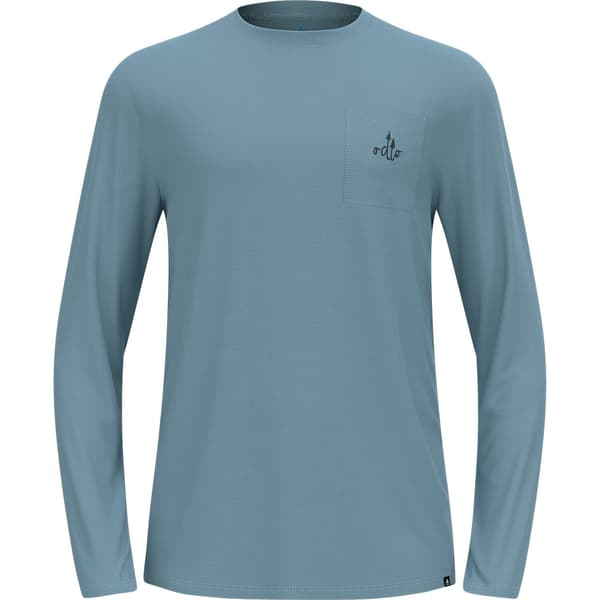Odlo Merino 200 Pocket Långärmad Baslager Blå S Man