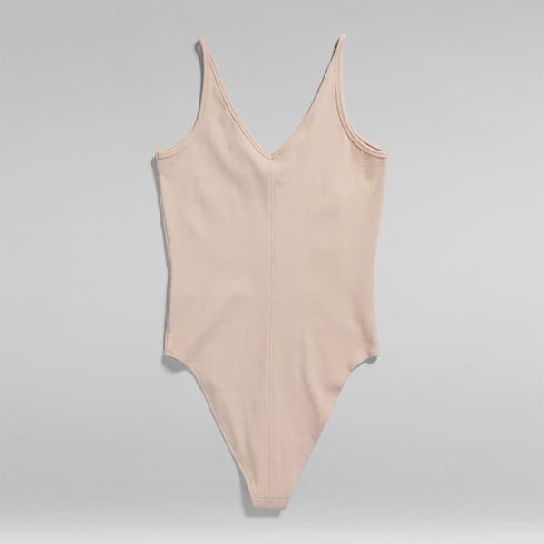 G-star Spaghetti Strap Ribbed ärmlös Kropp Beige XL Kvinna