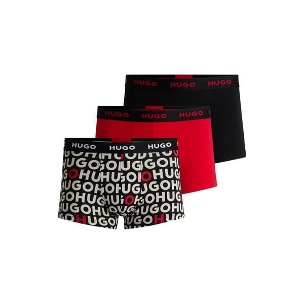 Hugo Design 10267989 Boxers 3 Enheter Röd,Svart M Man