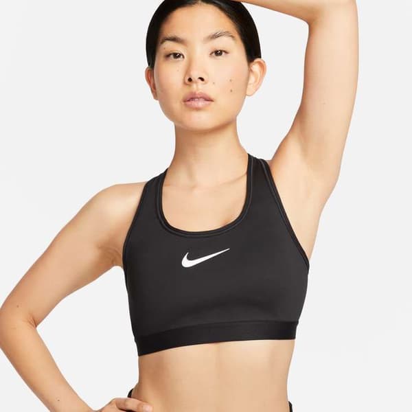 Nike Swoosh Sports-bh Med Høj Effekt Sort XS / A-C Kvinde