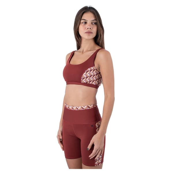 Hurley City Block Scoop Neck Sports-bh Med Lav Støtte Rosa S Kvinde